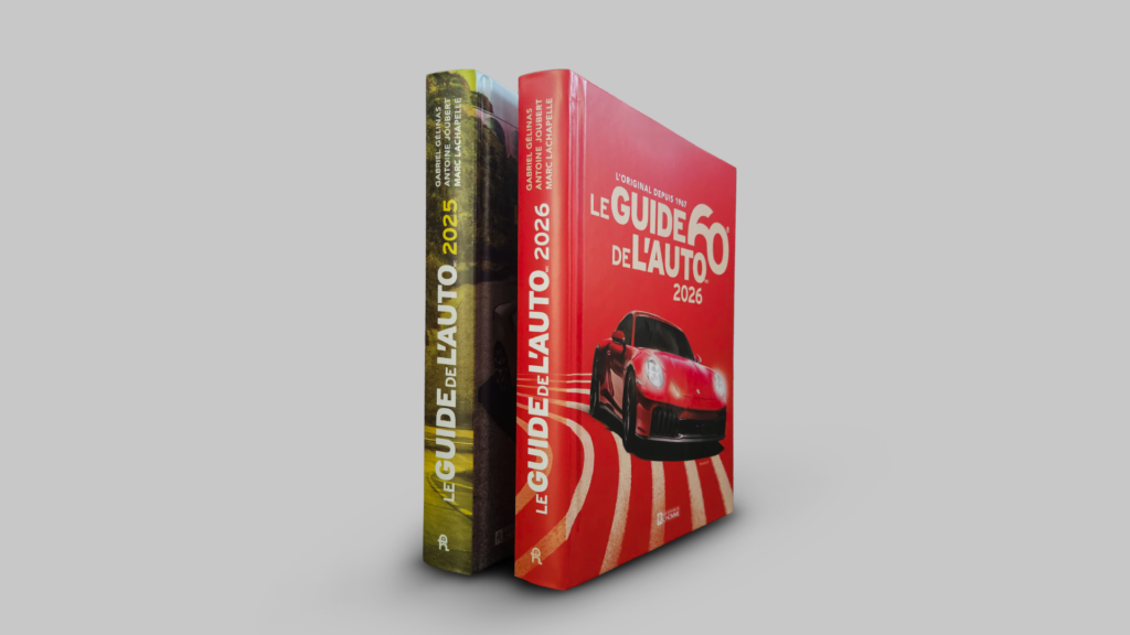 Couvertures du Guide de l'Auto, éditions 2025 et 2026.