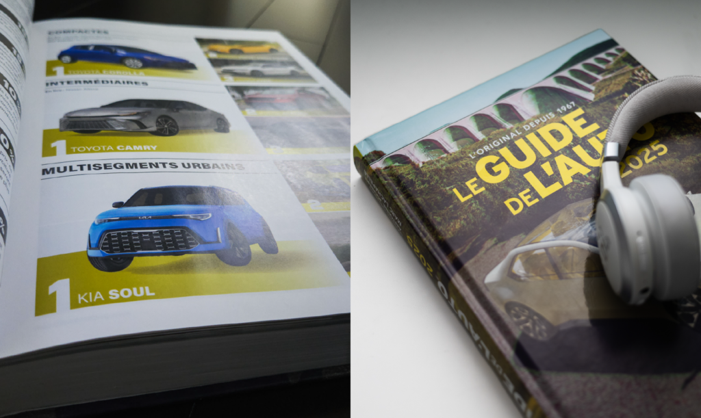 Editorial layout detail from Guide de l’auto 2025.
